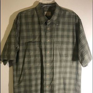 Vintage Men's Arrow Knit Short Sleeve Button Up